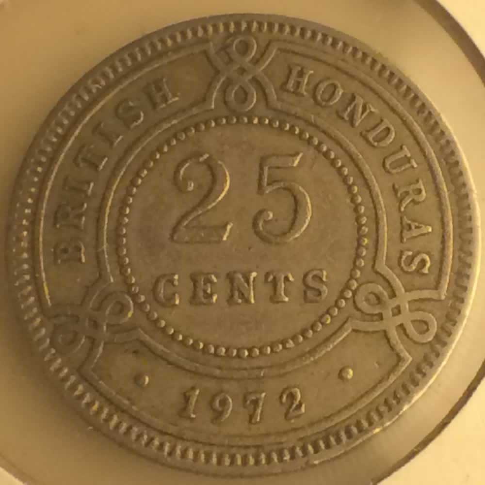 Belize 1972  Elizabeth II - BH 25 Cents ( 25C ) - Reverse