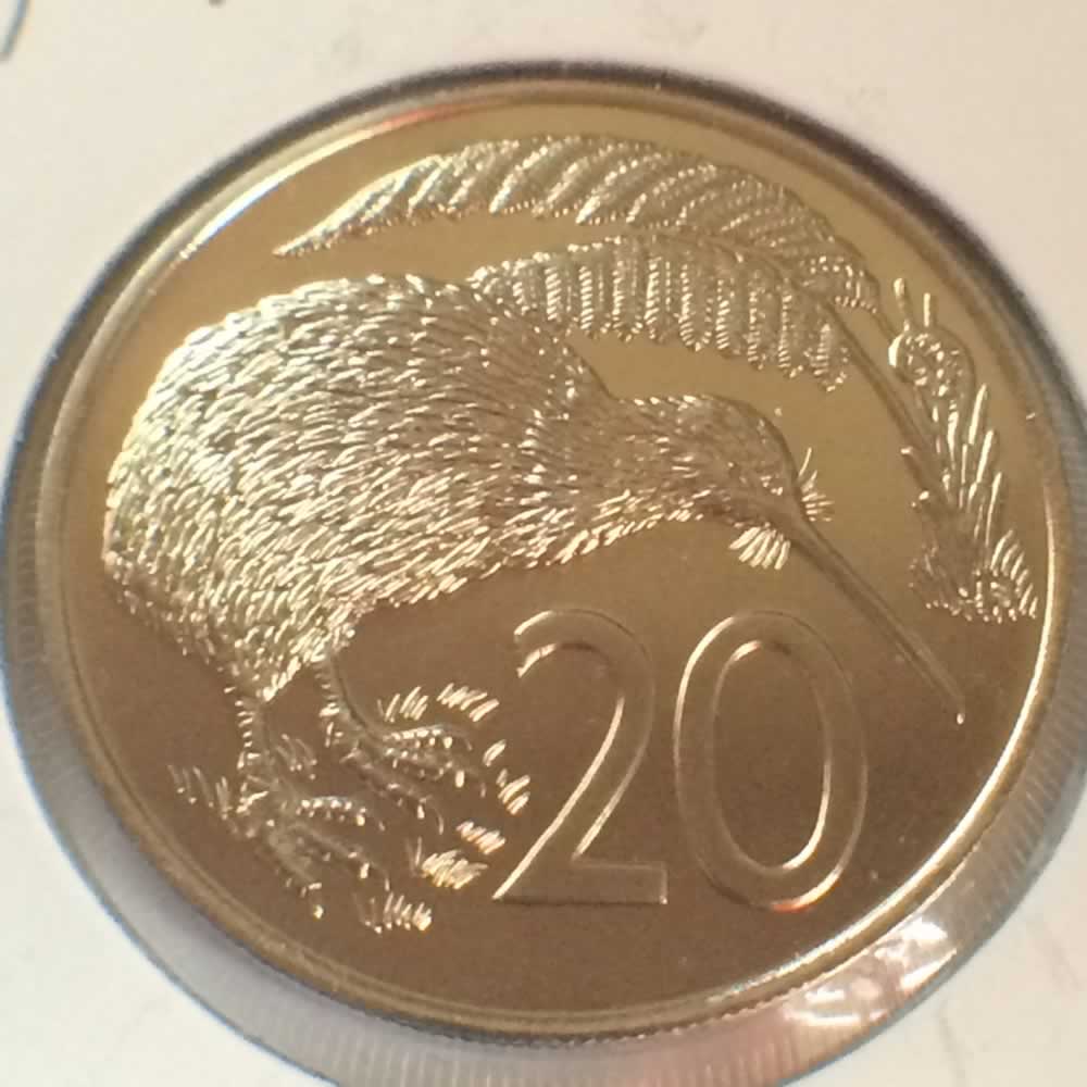 New Zealand 1984  20 Cents Kiwi Coin ( 20C ) - Reverse