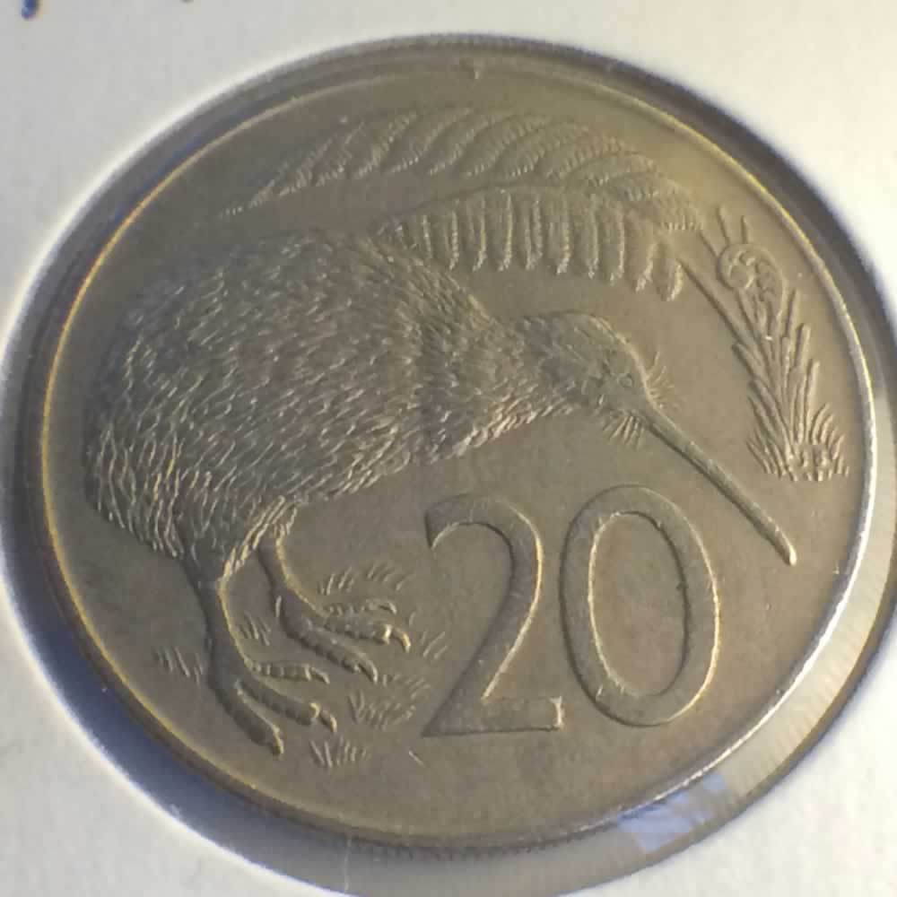 New Zealand 1971  20 Cents Kiwi Coin ( 20C ) - Reverse
