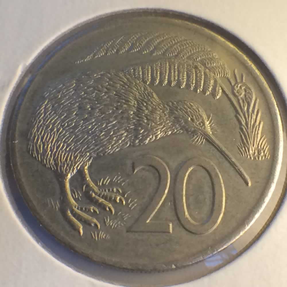 New Zealand 1976  20 Cents Kiwi Coin ( 20C ) - Reverse