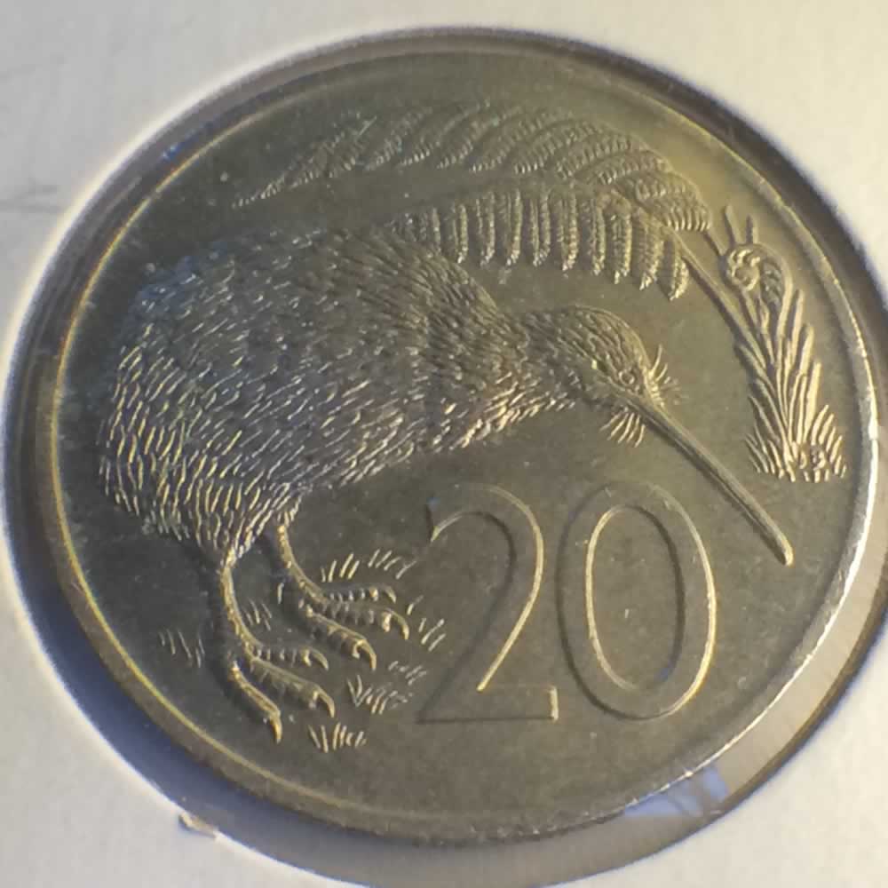 New Zealand 1977  20 Cents Kiwi Coin ( 20C ) - Reverse
