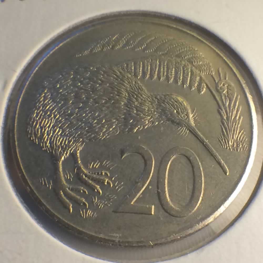New Zealand 1981  20 Cents Kiwi Coin ( 20C ) - Reverse