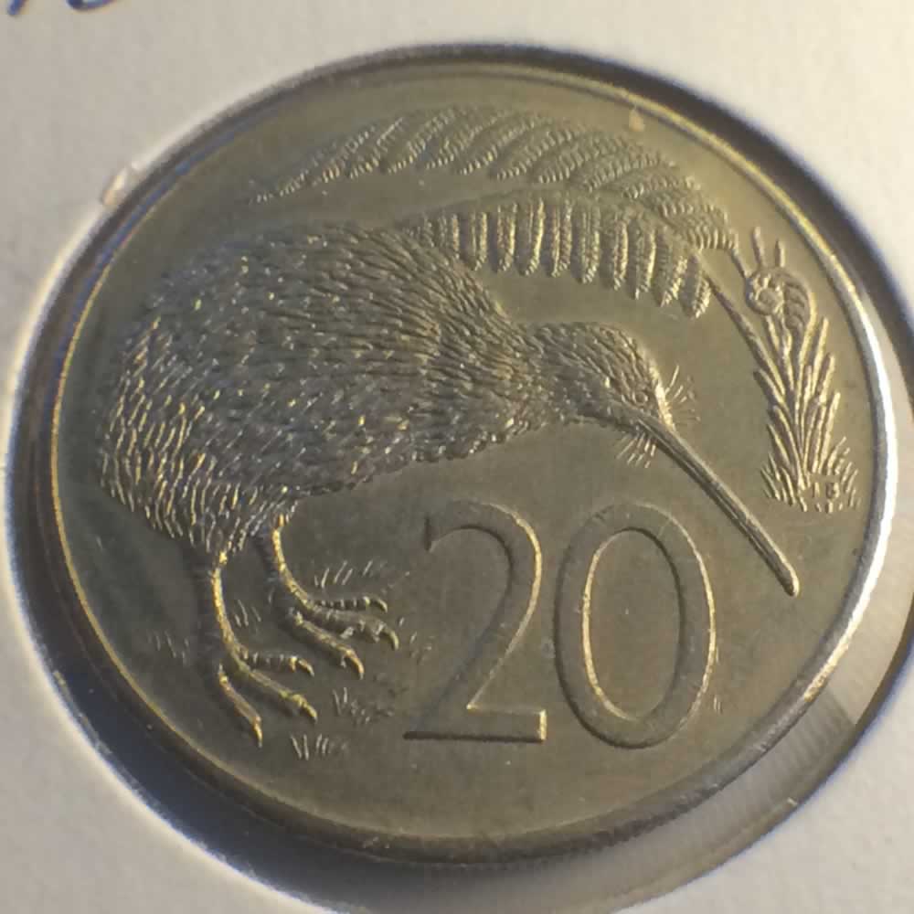 New Zealand 1983  20 Cents Kiwi Coin ( 20C ) - Reverse