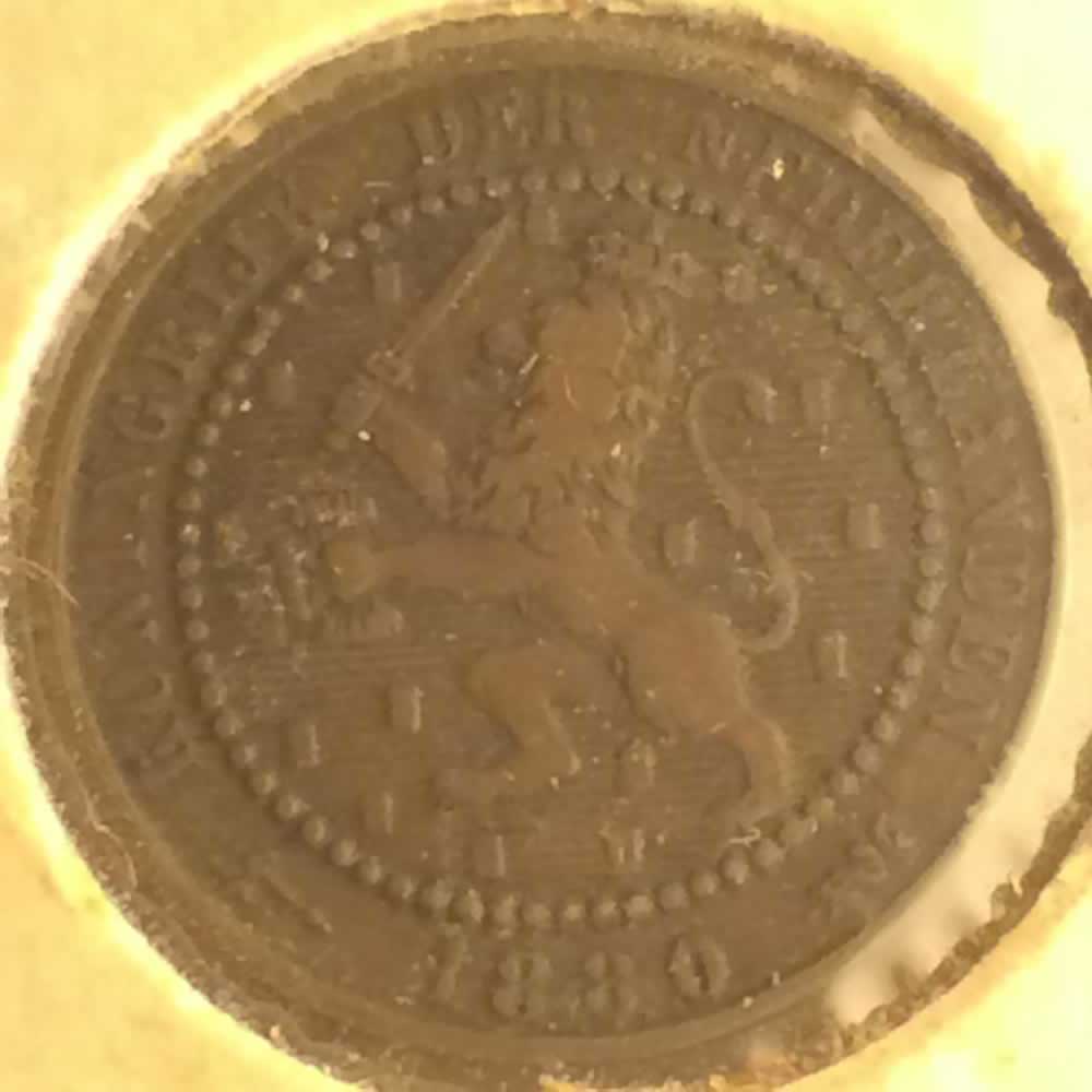 Netherlands 1880  1 Cent Willem III ( 1C ) - Obverse