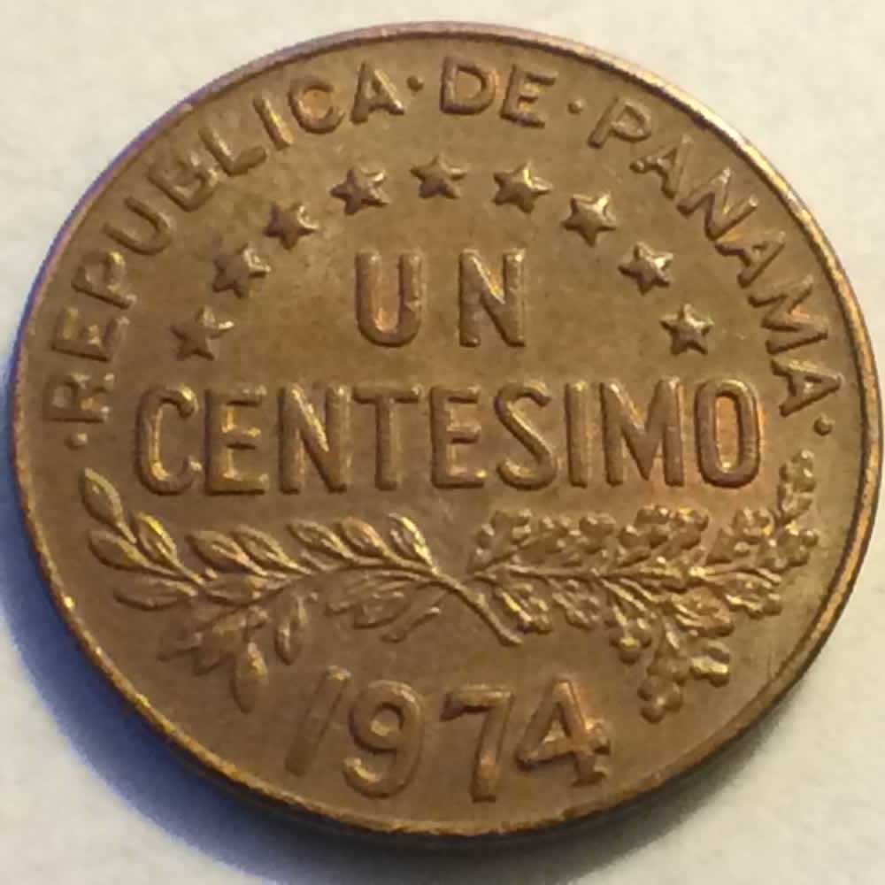Panama 1974  Un Centésimos ( 1PAB ) - Reverse