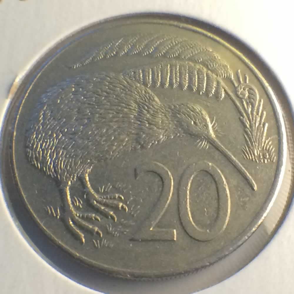 New Zealand 1989  20 Cents Kiwi Coin ( 20C ) - Reverse