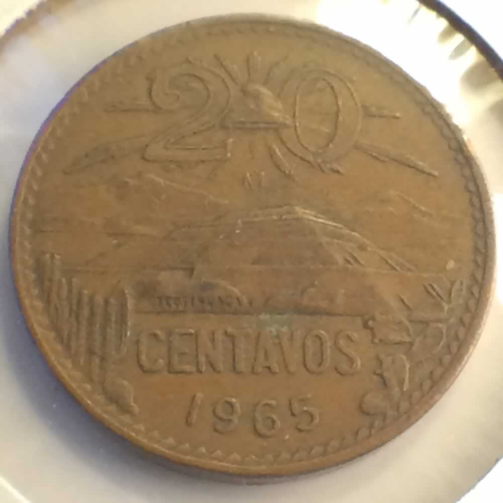 Mexico 1965 Mo 20 Centavos - Type 1 ( 20C ) - Obverse
