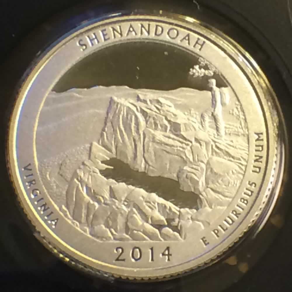 US 2014 S Silver Shenandoah National Park ( S25C ) - Reverse