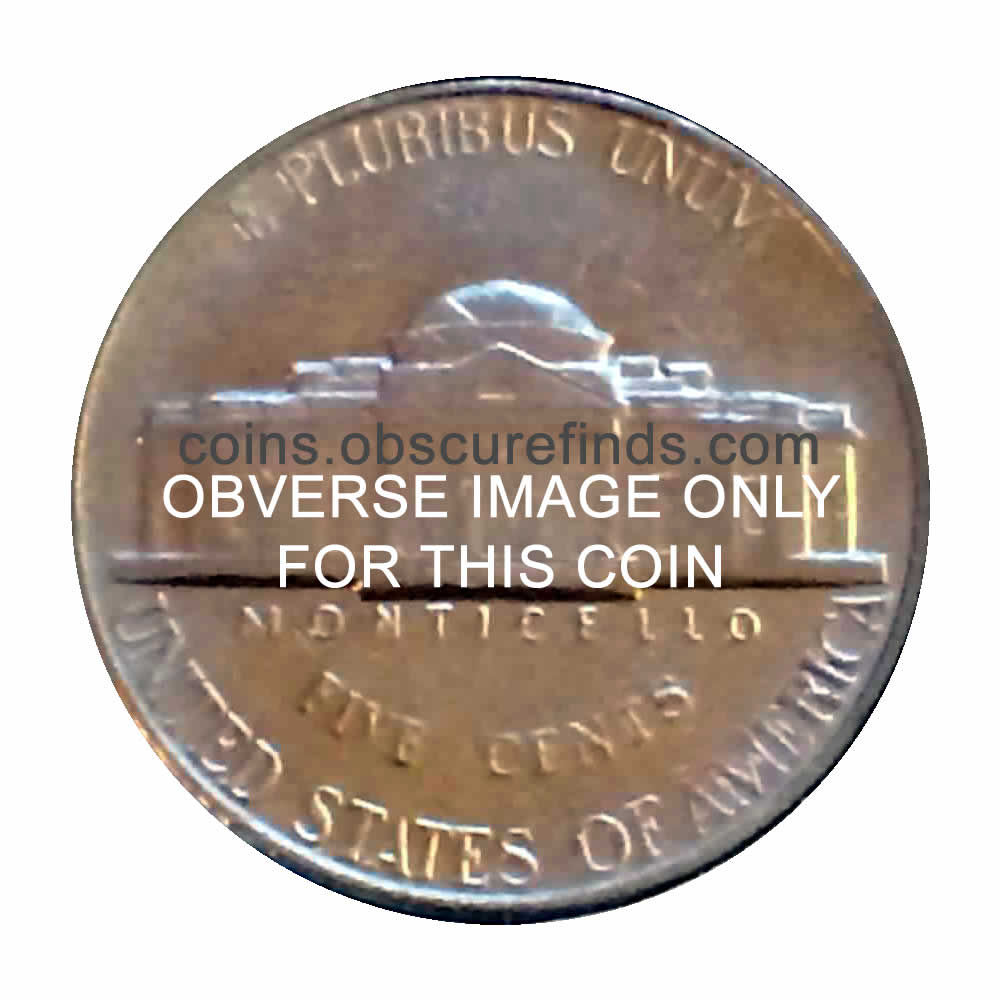 US 1981 P Jefferson Nickel ( 5C ) - Reverse
