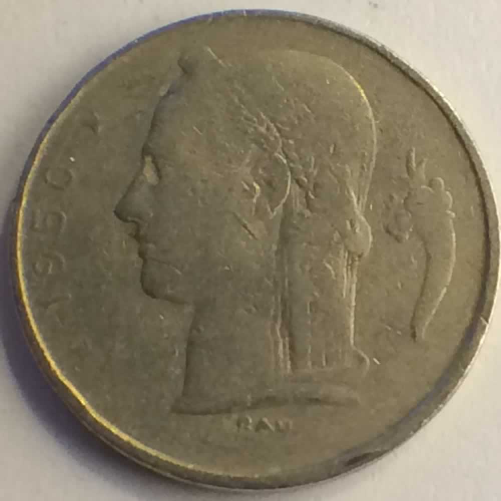Belgium 1950  1 Franc - French ( 1 BEF ) - Obverse