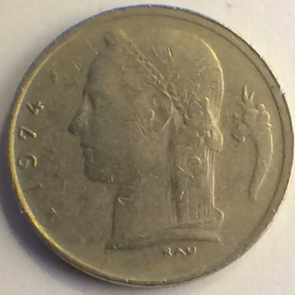 Belgium 1974  1 Franc - French ( 1 BEF ) - Obverse