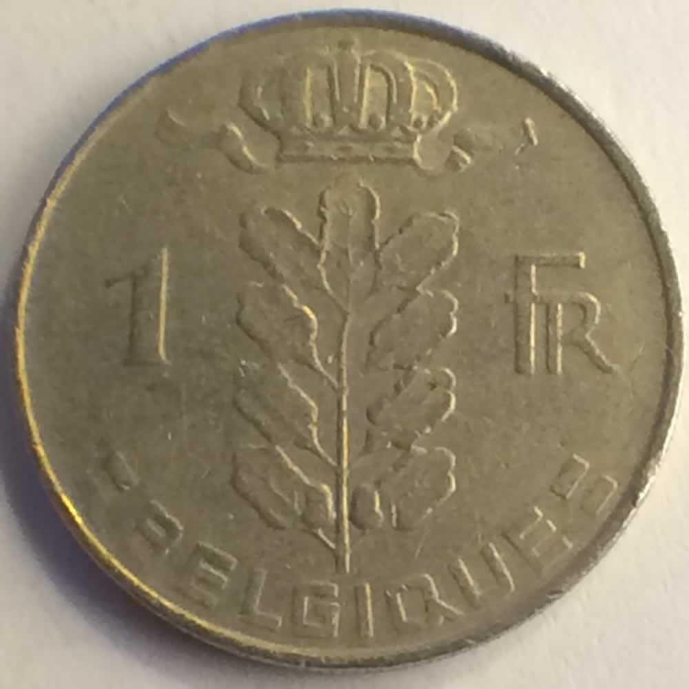 Belgium 1974  1 Franc - French ( 1 BEF ) - Reverse