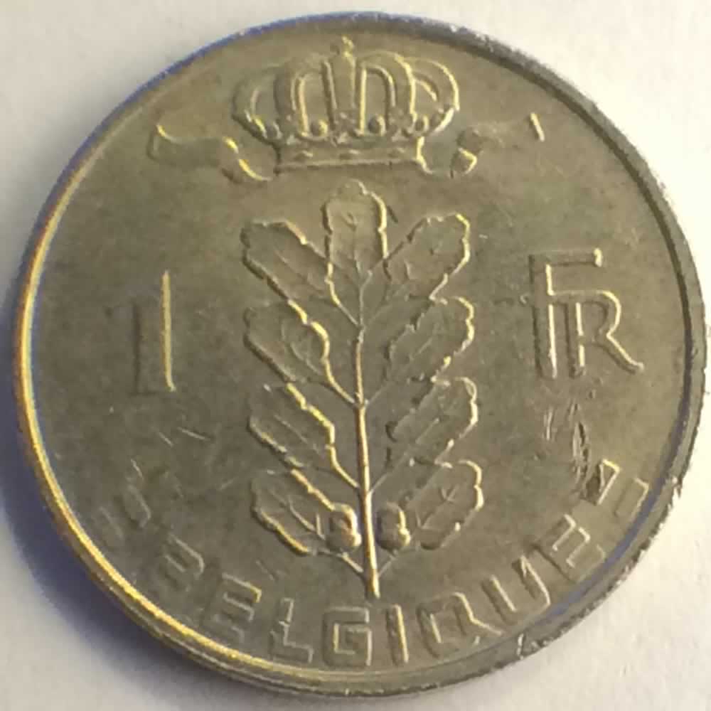 Belgium 1980  1 Franc - French ( 1 BEF ) - Reverse