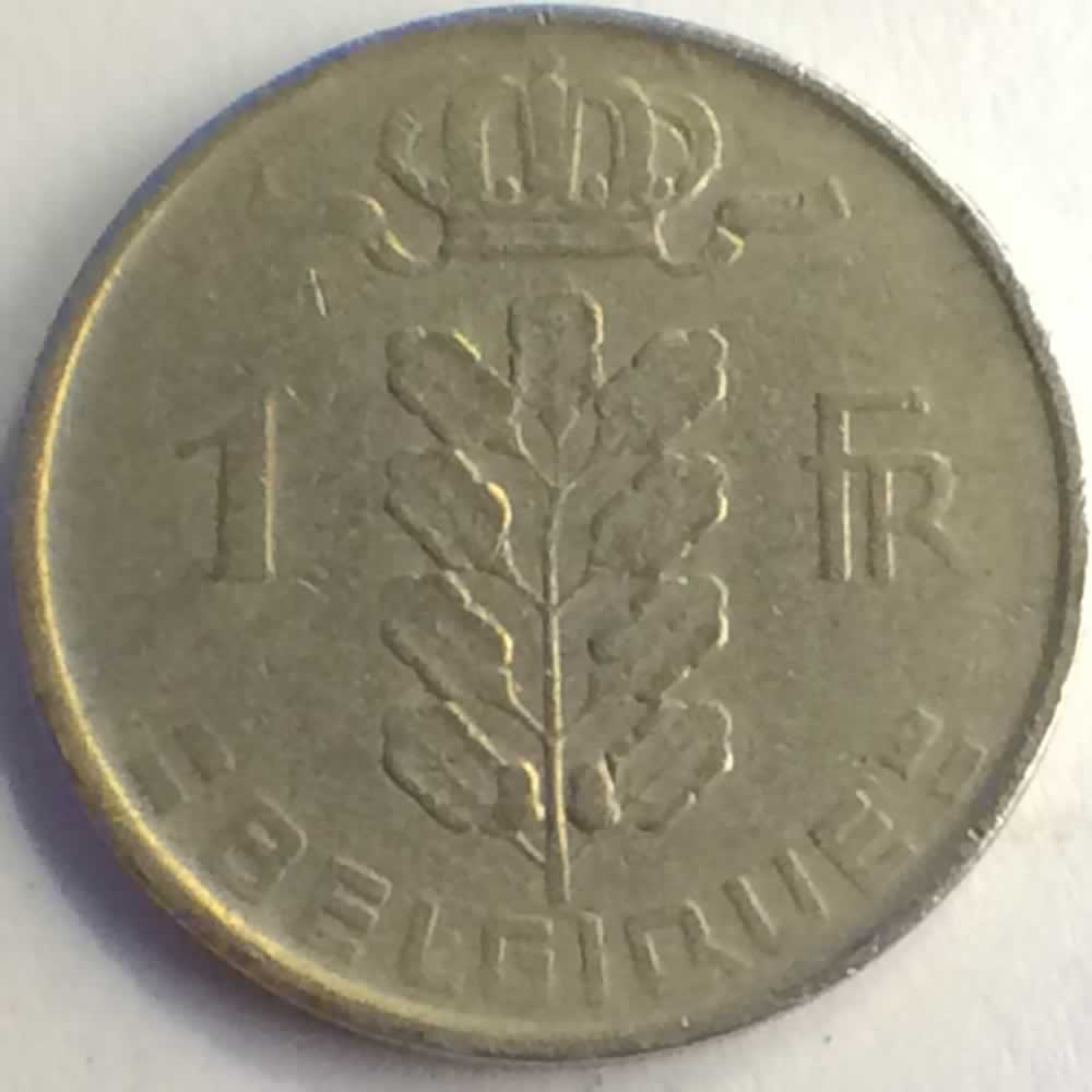 Belgium 1958  1 Franc - French ( 1 BEF ) - Reverse