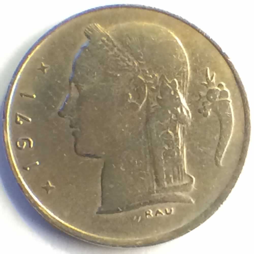 Belgium 1971  1 Franc - French ( 1 BEF ) - Obverse