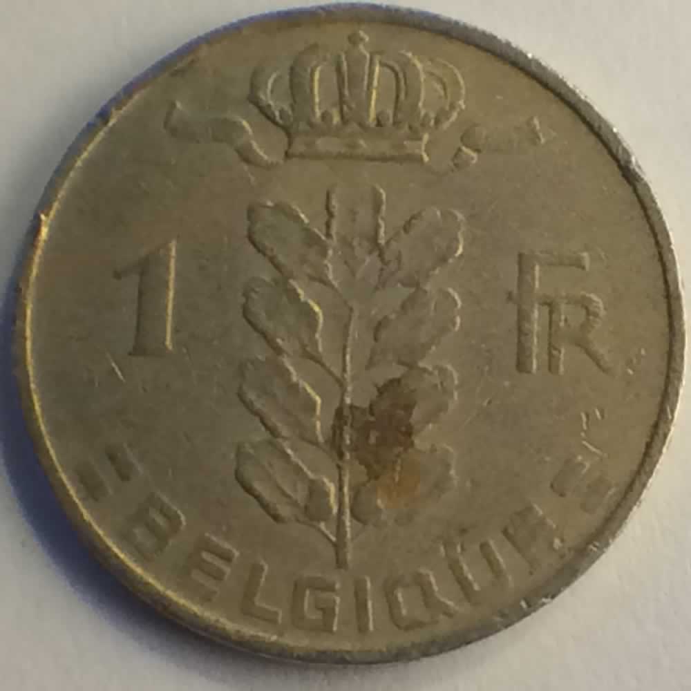 Belgium 1962  1 Franc - French ( 1 BEF ) - Reverse