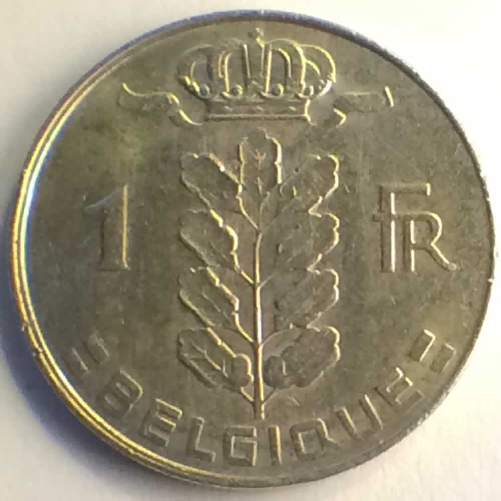 Belgium 1978  1 Franc - French ( 1 BEF ) - Reverse