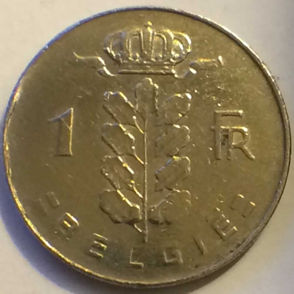 Belgium 1972  1 Franc - Dutch ( 1 BEF ) - Reverse