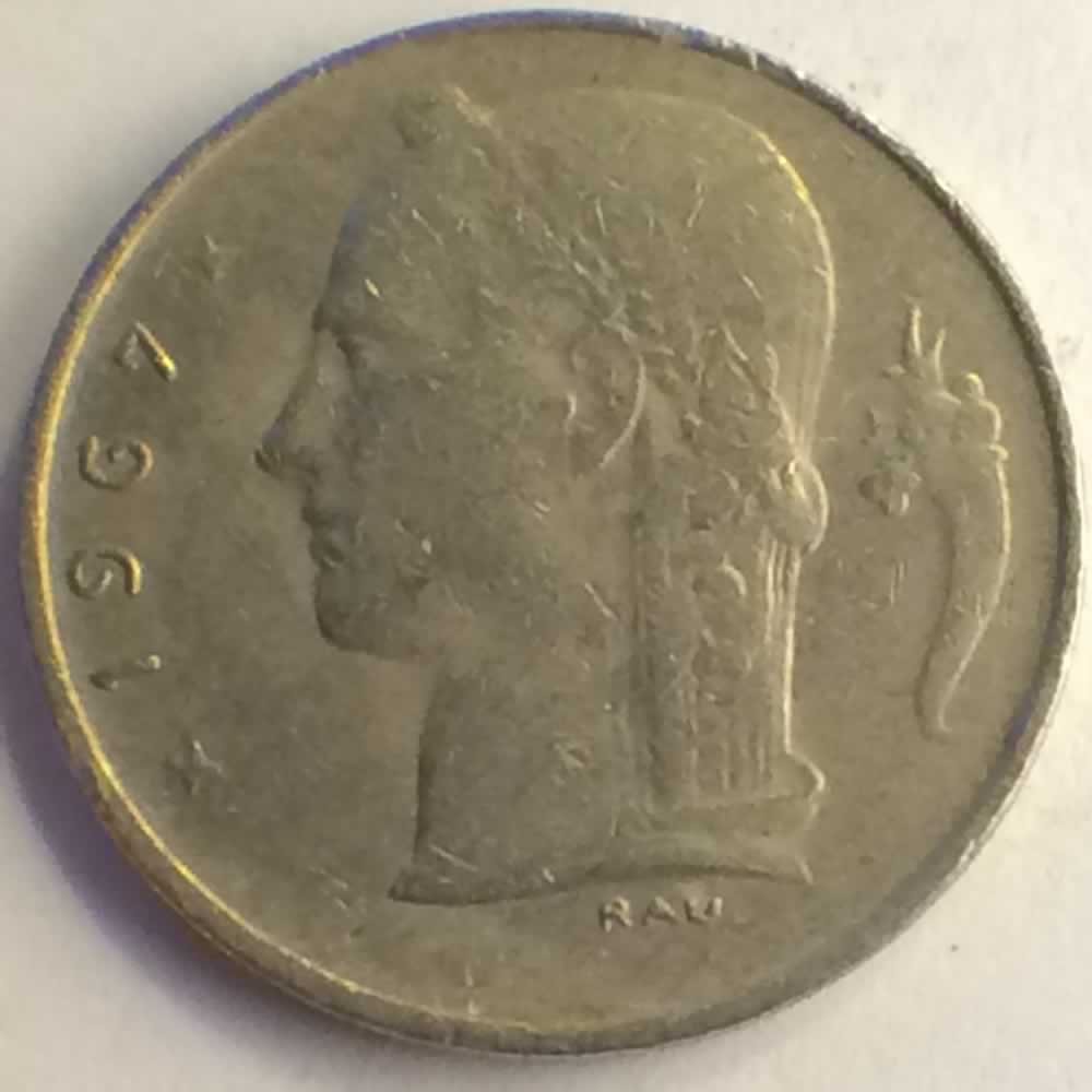 Belgium 1967  1 Franc - Dutch ( 1 BEF ) - Obverse