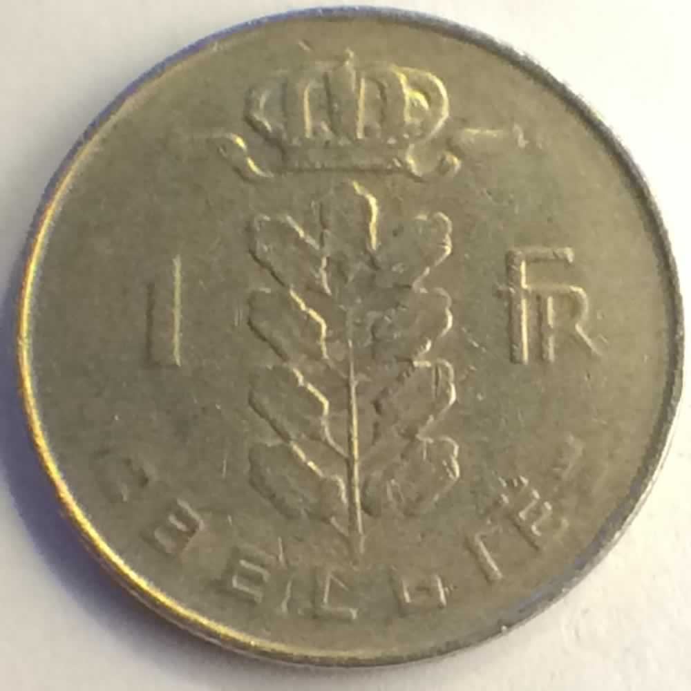 Belgium 1967  1 Franc - Dutch ( 1 BEF ) - Reverse