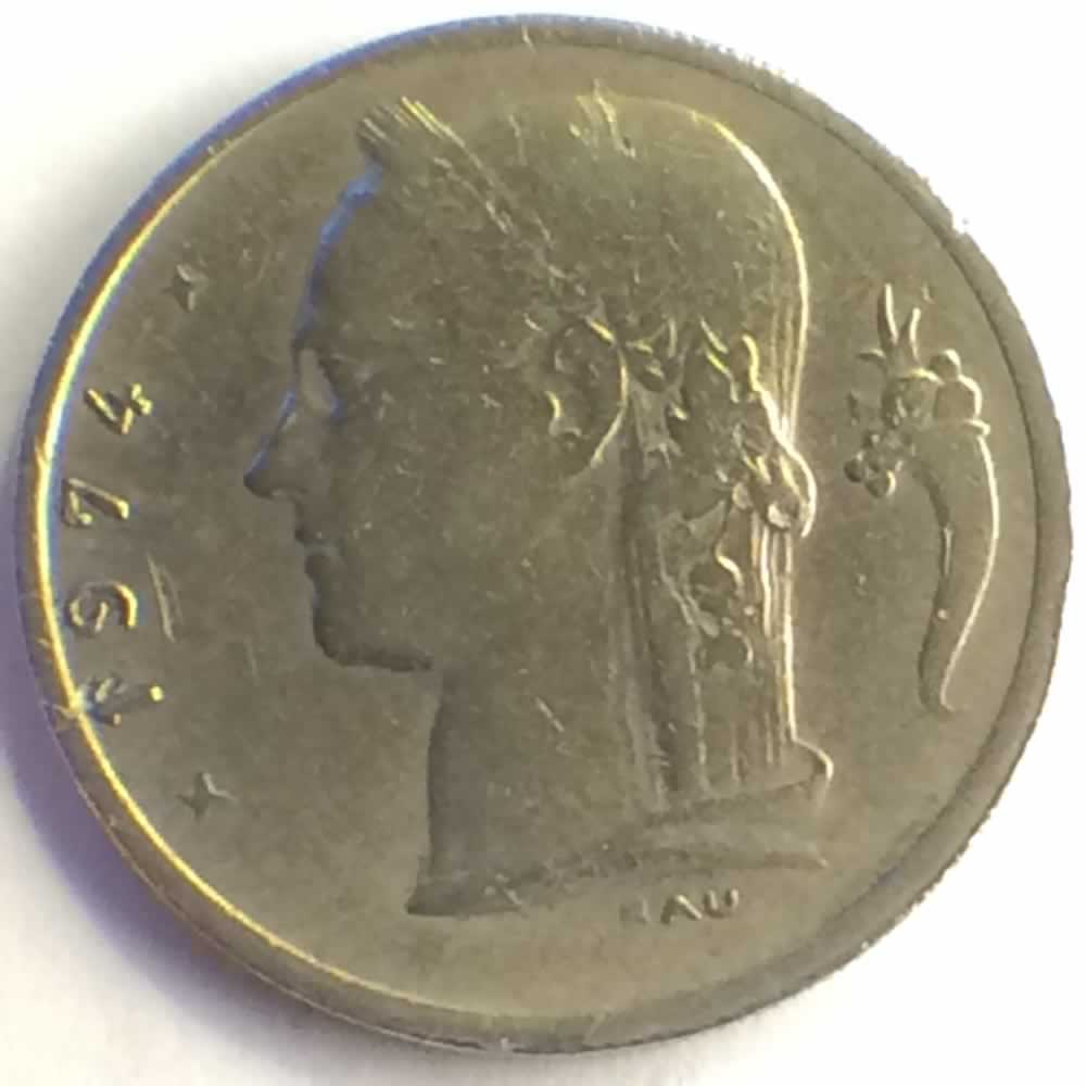 Belgium 1974  1 Franc - Dutch ( 1 BEF ) - Obverse