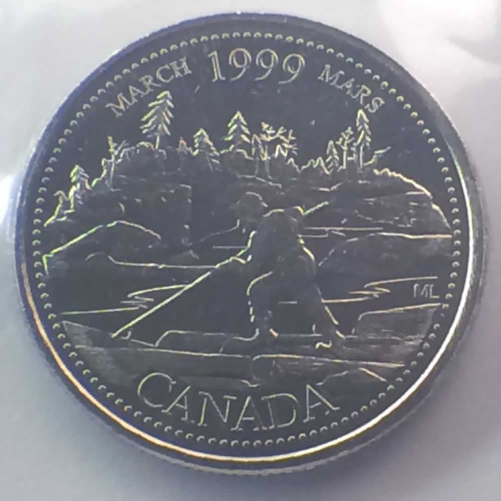 Canada 1999  Millennium - March ( C25C ) - Reverse