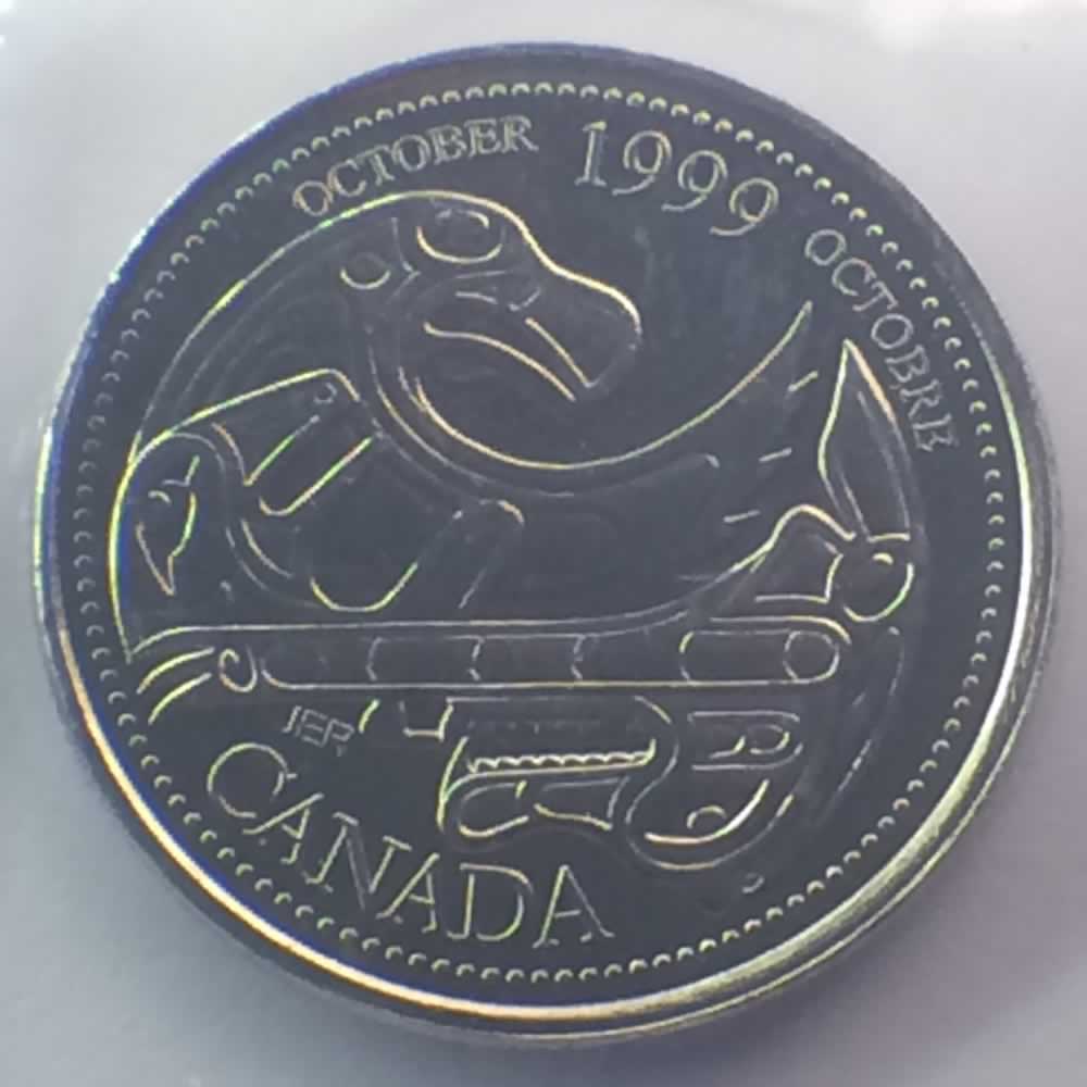 Canada 1999  Millennium - October ( C25C ) - Reverse
