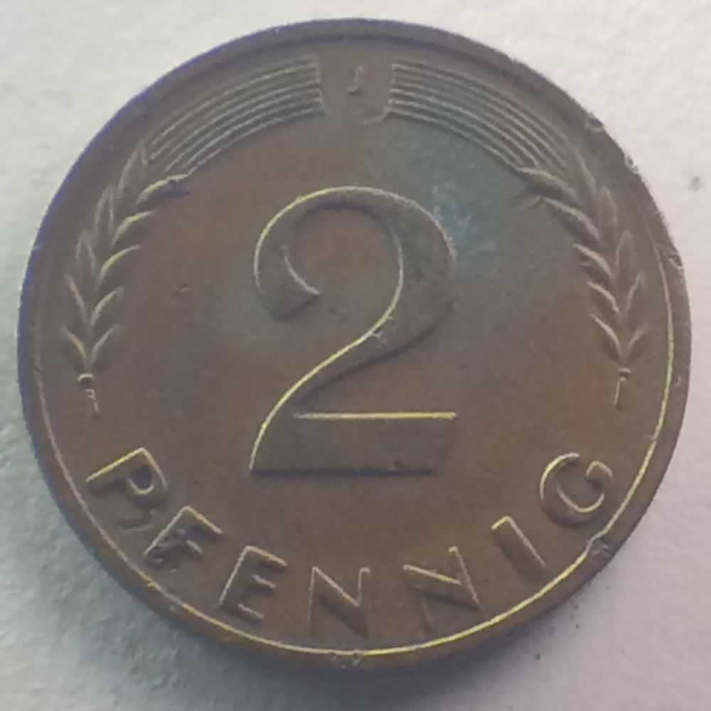 Germany 1967 J 2 Pfennig ( 2pf ) - Obverse