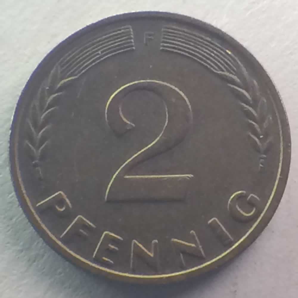Germany 1965 F 2 Pfennig ( 2pf ) - Obverse