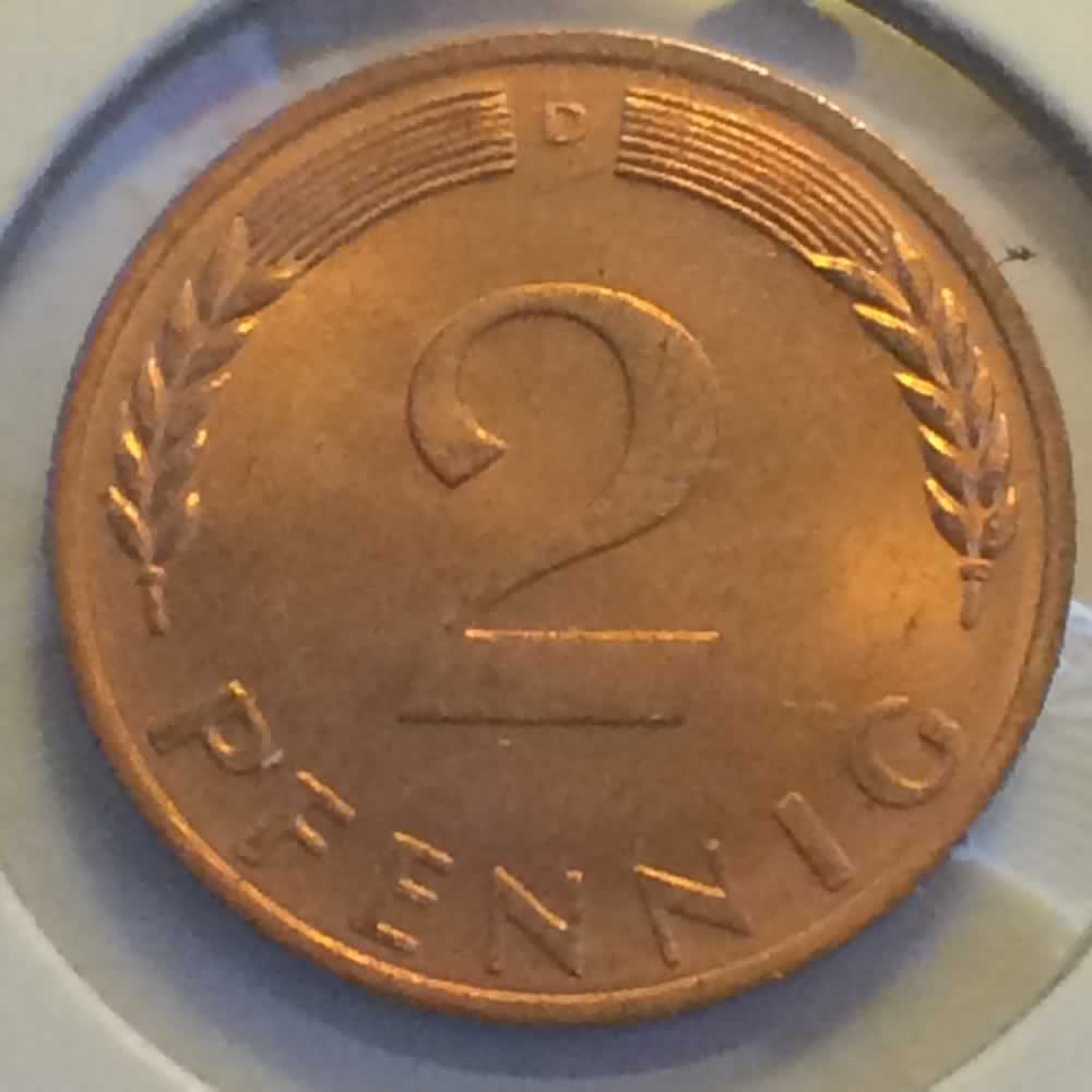 Germany 1969 D 2 Pfennig * ( 2pf ) - Reverse