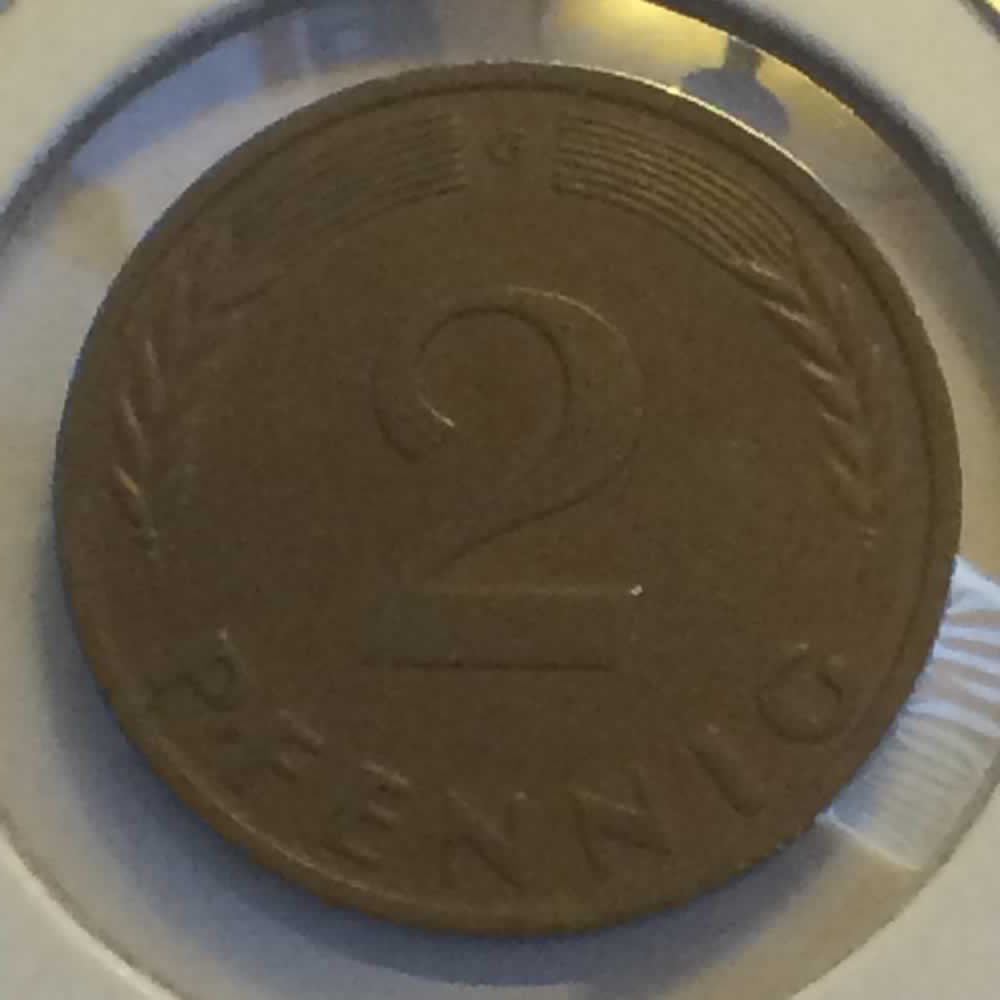 Germany 1961 G 2 Pfennig ( 2pf ) - Reverse