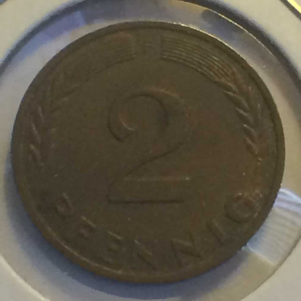 Germany 1961 F 2 Pfennig ( 2pf ) - Reverse