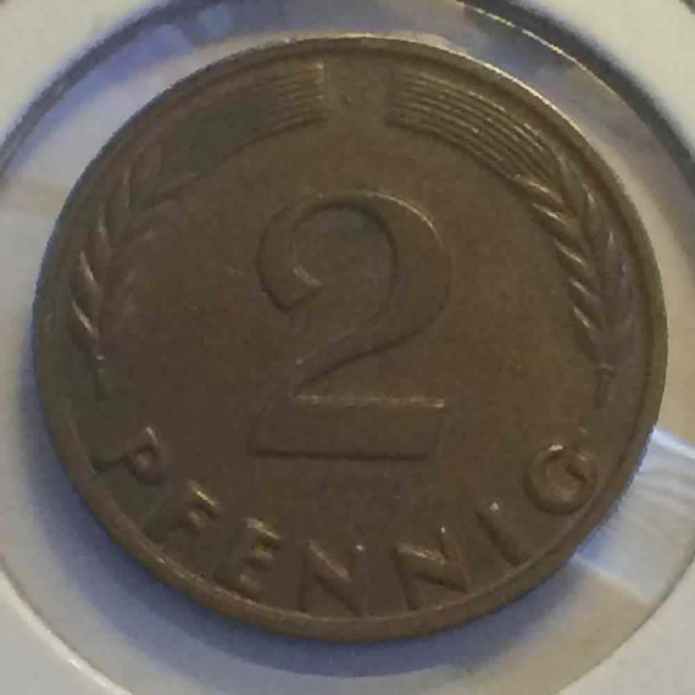 Germany 1965 D 2 Pfennig ( 2pf ) - Reverse