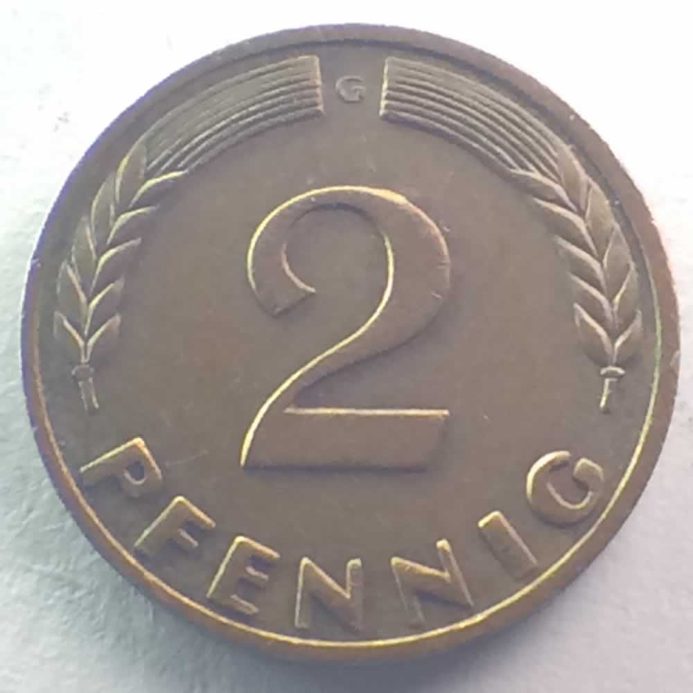 Germany 1969 G 2 Pfennig ( 2pf ) - Obverse