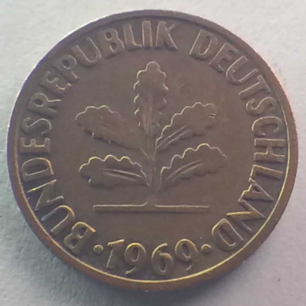 Germany 1969 G 2 Pfennig ( 2pf ) - Reverse