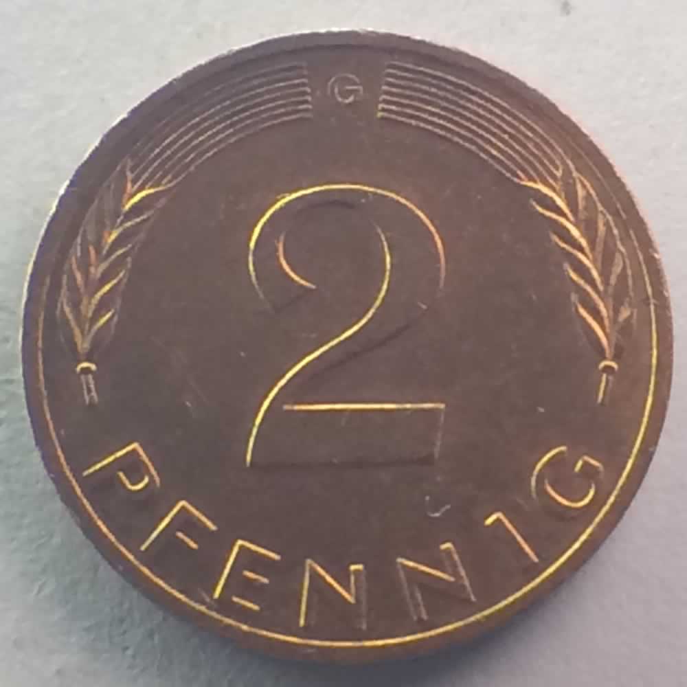 Germany 1978 G 2 Pfennig ( 2pf ) - Obverse