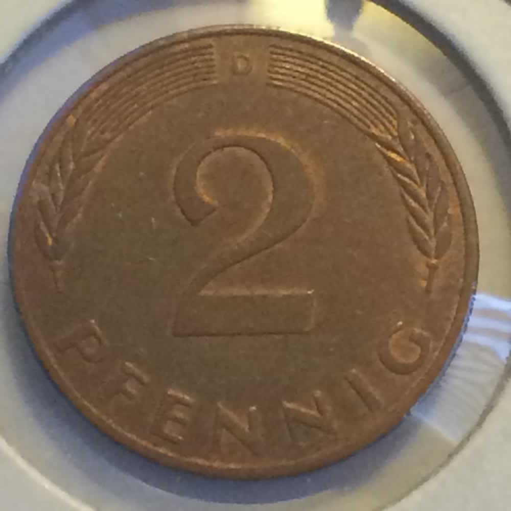 Germany 1979 D 2 Pfennig ( 2pf ) - Reverse
