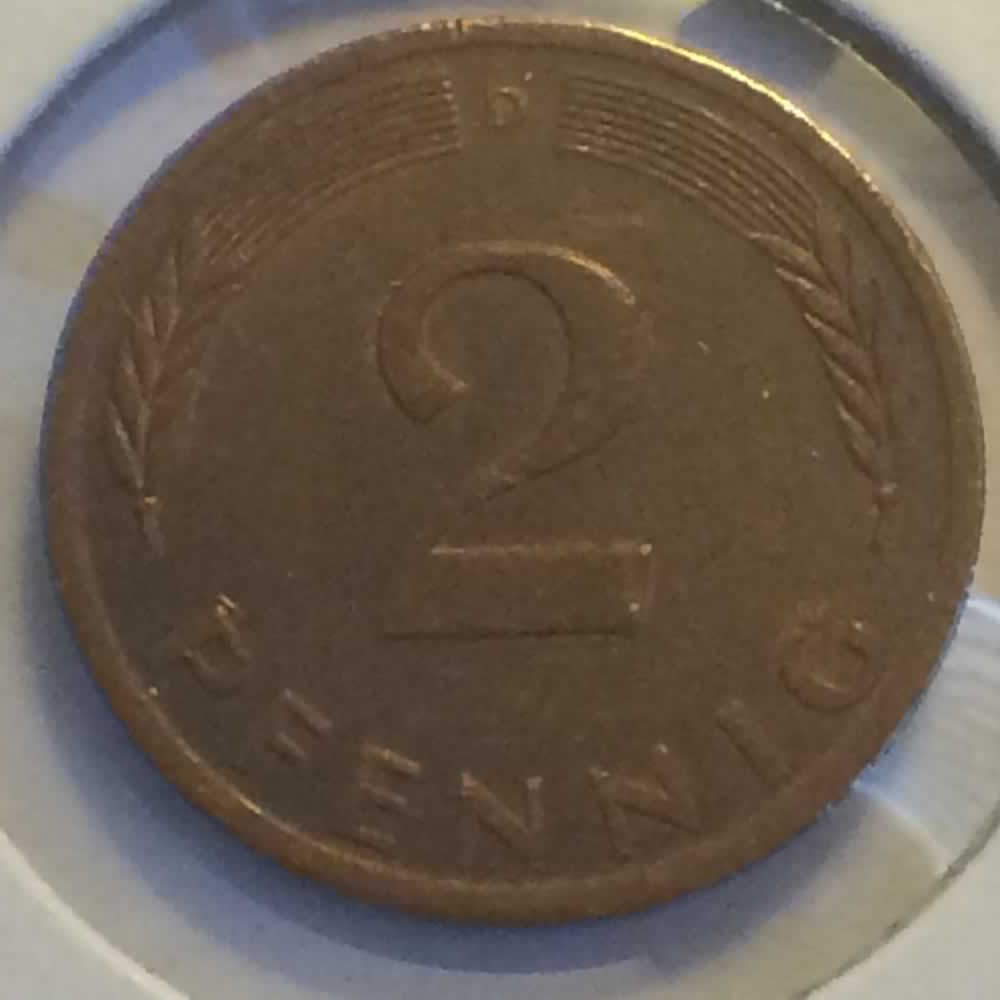 Germany 1975 D 2 Pfennig ( 2pf ) - Reverse