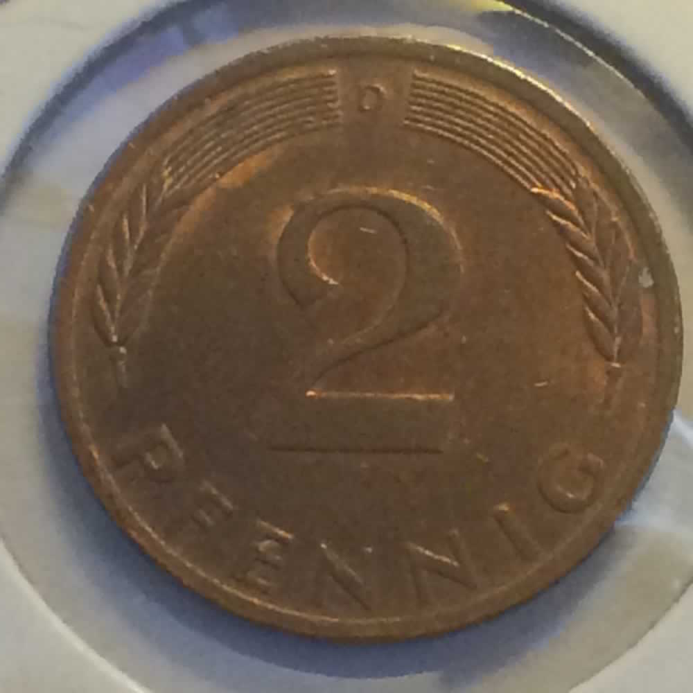 Germany 1971 D 2 Pfennig ( 2pf ) - Reverse