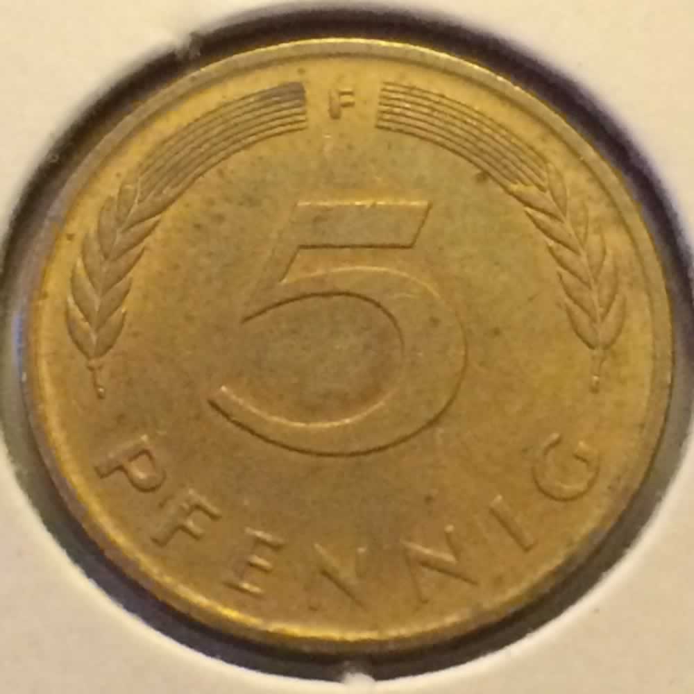 Germany 1988 F 5 Pfennig ( 5pf ) - Obverse