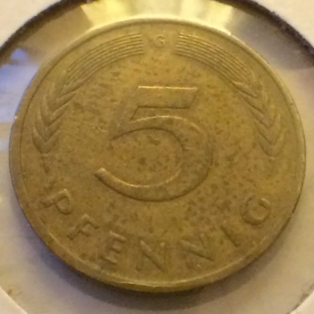Germany 1980 G 5 Pfennig ( 5pf ) - Obverse