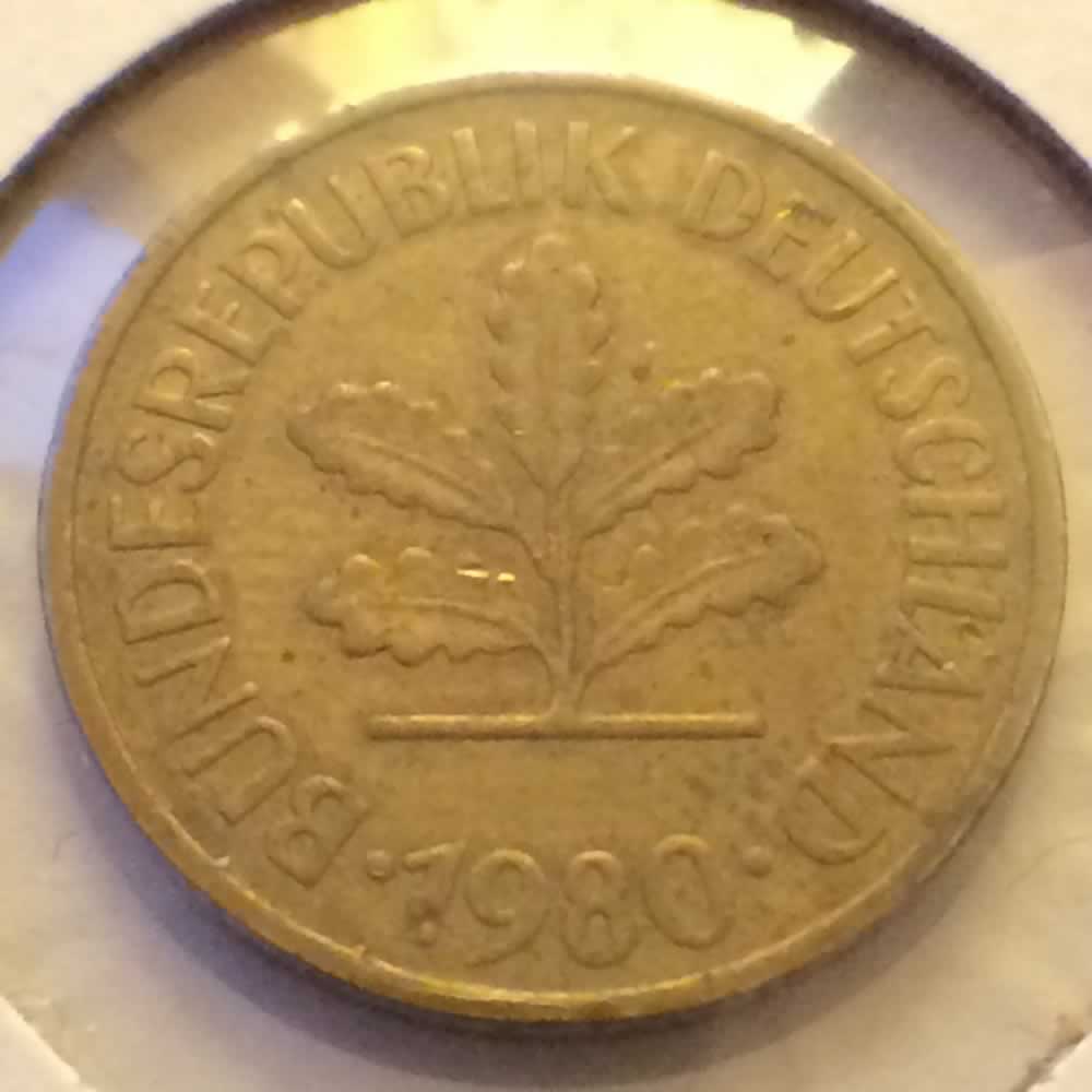 Germany 1980 G 5 Pfennig ( 5pf ) - Reverse