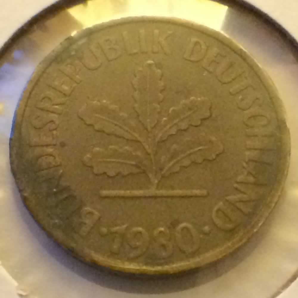 Germany 1980 D 5 Pfennig ( 5pf ) - Reverse