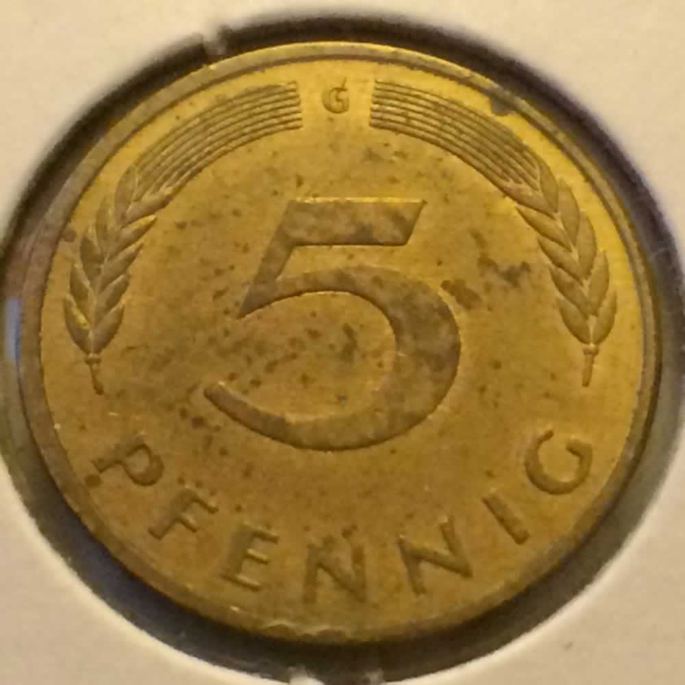 Germany 1990 G 5 Pfennig ( 5pf ) - Obverse
