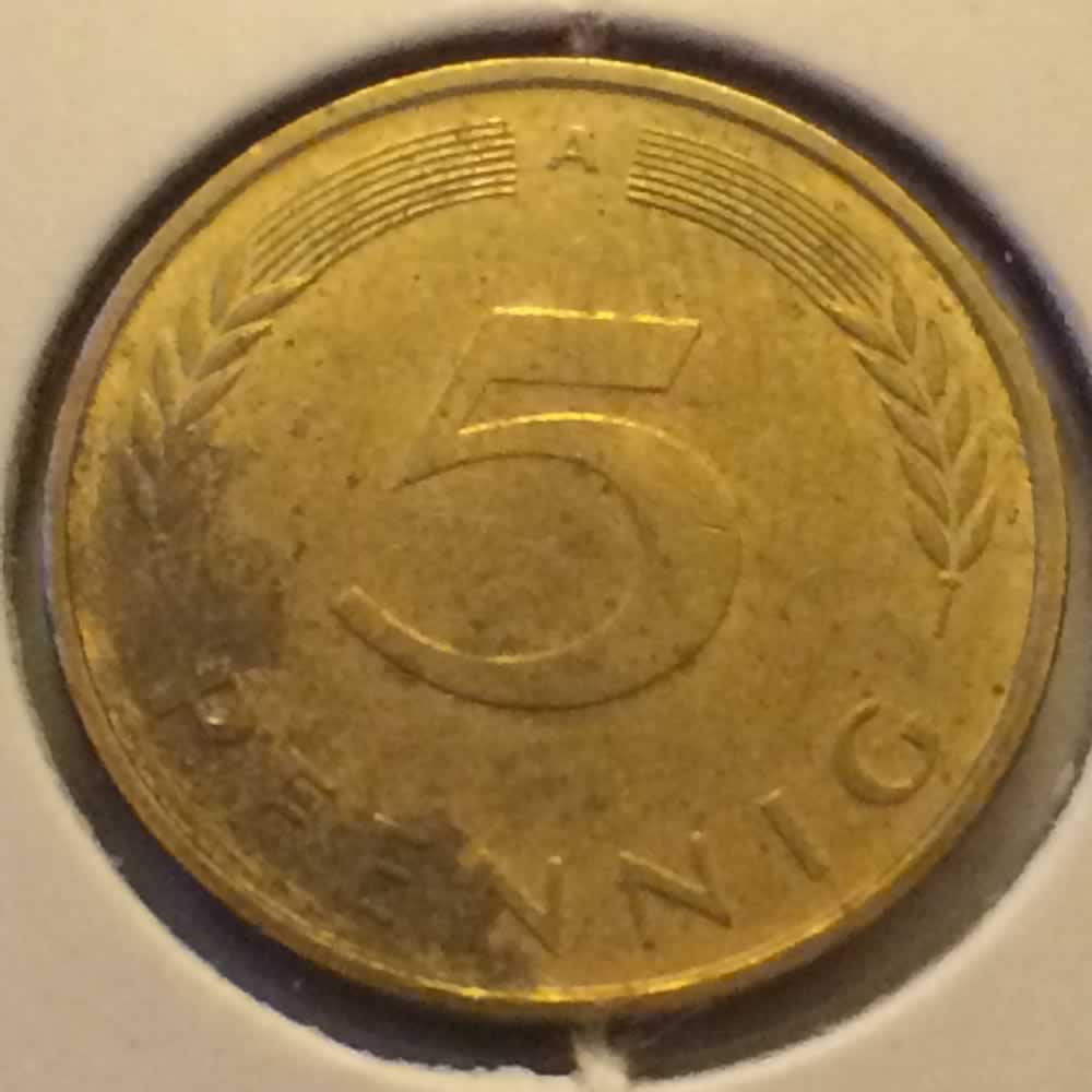 Germany 1990 A 5 Pfennig ( 5pf ) - Obverse