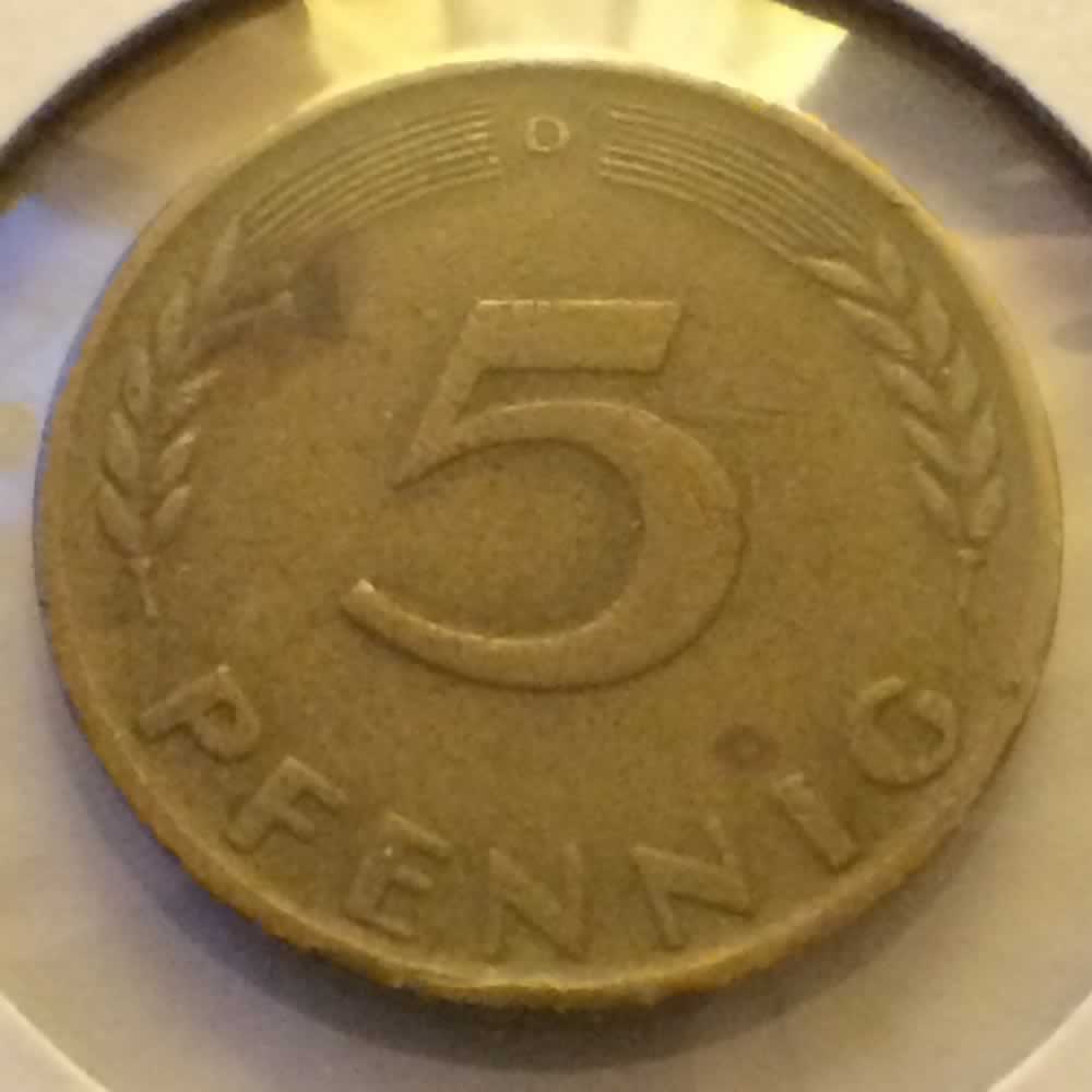 Germany 1966 D 5 Pfennig ( 5pf ) - Obverse
