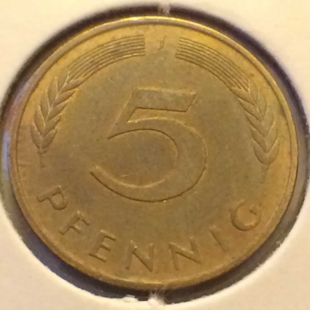 Germany 1990 J 5 Pfennig ( 5pf ) - Obverse