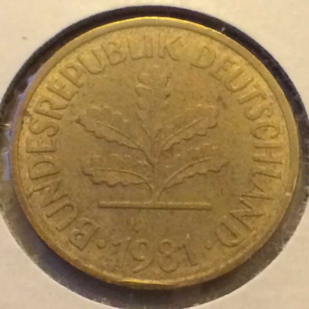 Germany 1981 D 5 Pfennig ( 5pf ) - Reverse