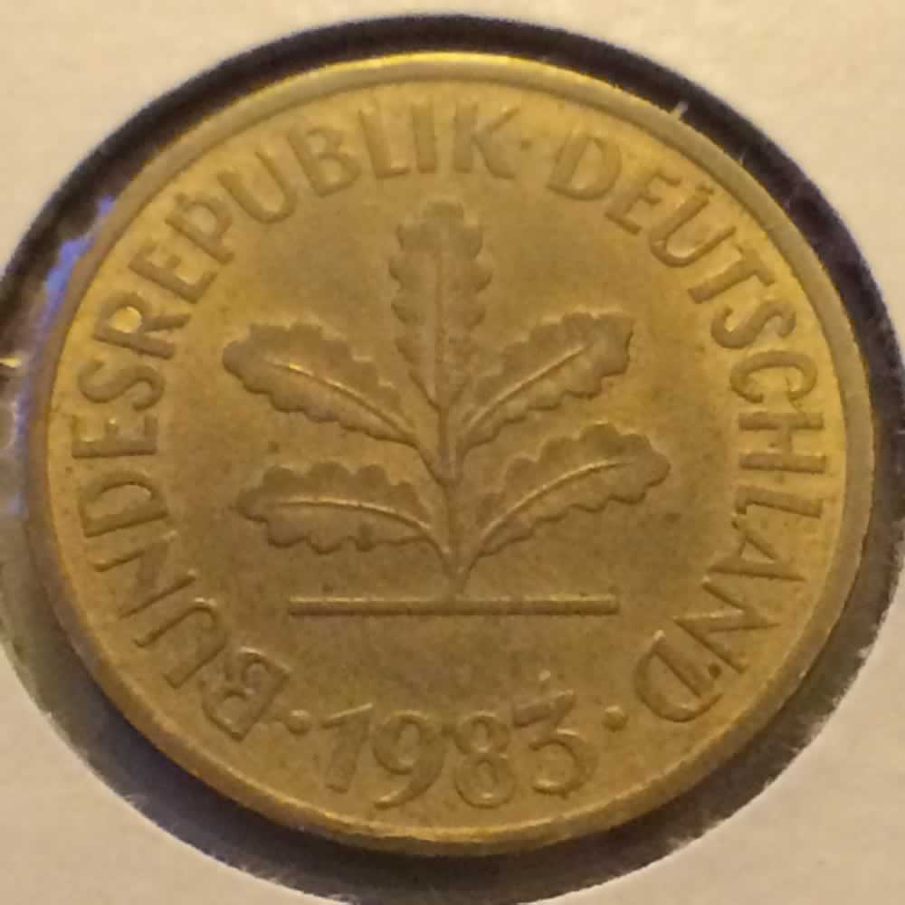 Germany 1983 G 5 Pfennig ( 5pf ) - Reverse