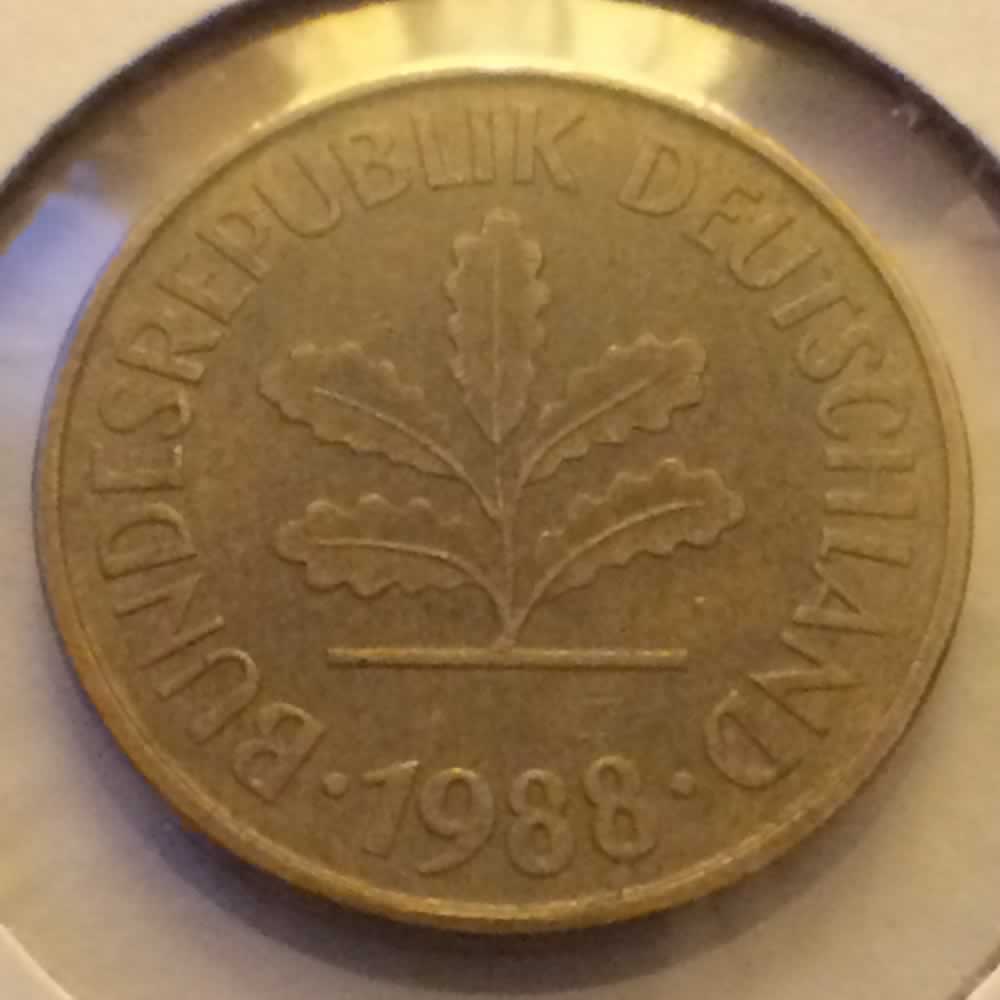 Germany 1988 F 5 Pfennig ( 5pf ) - Reverse